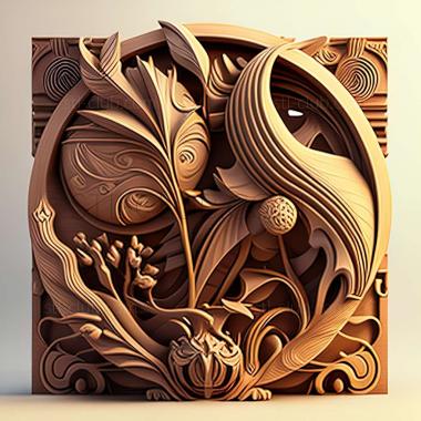 3D модель RELIEFCARVED WOODEN (STL)